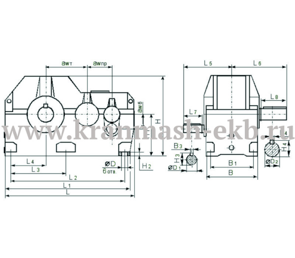 Редуктор 1Ц3Н 500 Редуктор 1Ц3Н 500