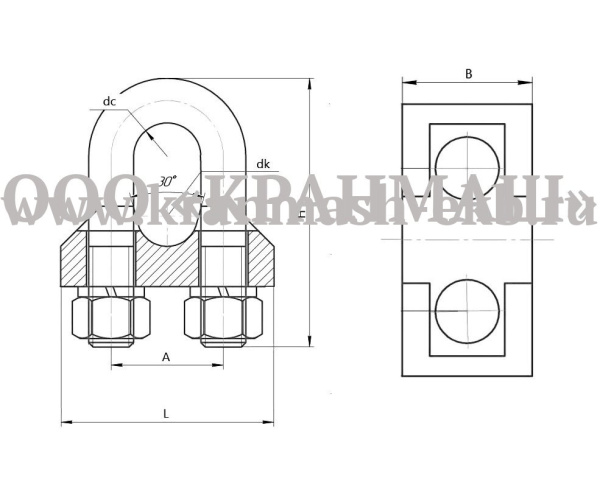 Зажимы тросовые ГОСТ 13186-67 (87)