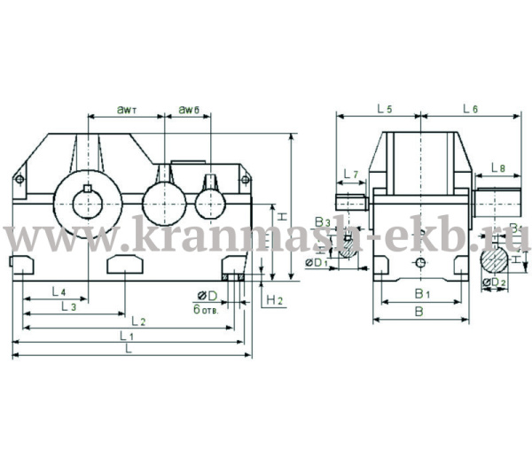 Редуктор Ц2Н 630 Редуктор Ц2Н 630